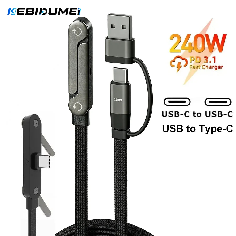 Cable de charge 2 in 1 USB-C-240W