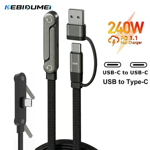 Cable de charge 2 in 1 USB-C-240W