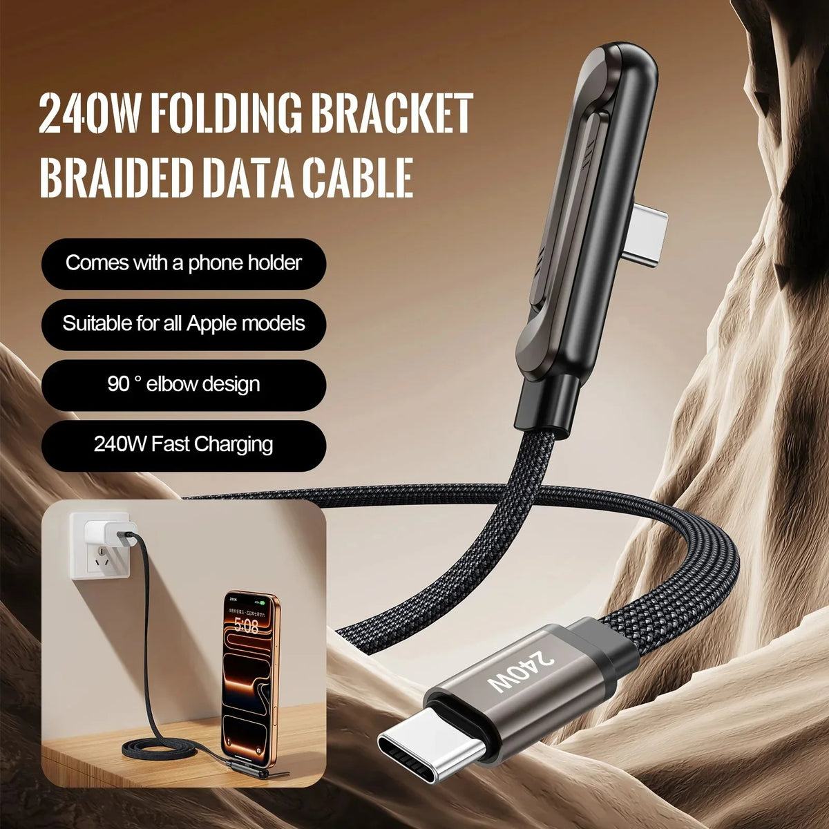 Cable de charge 2 in 1 USB-C-240W